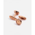 Cufflinks for men with a modern design in copper color