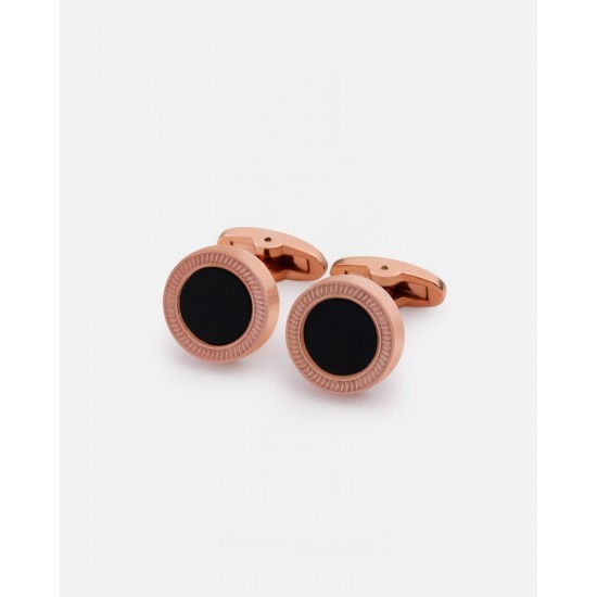 Cufflinks for men with a luxurious design in rose gold color