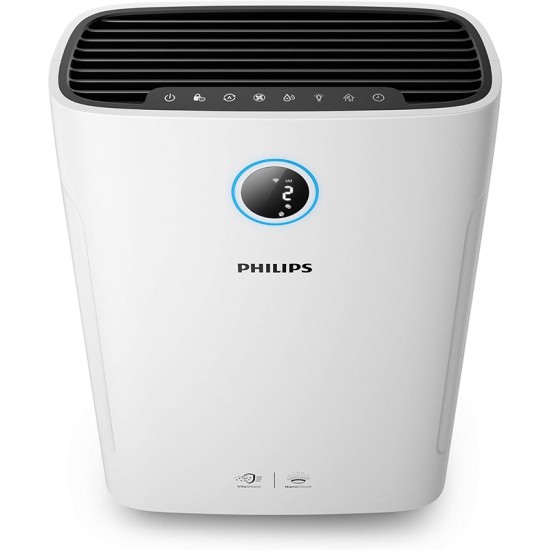 PHILIPS Air Purifier 2 in 1 [Purifier + Humidifier] High Performance for Rooms Size of 85 m² removes house dust/aerosols