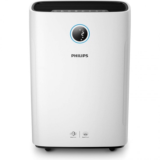 PHILIPS Air Purifier 2 in 1 [Purifier + Humidifier] High Performance for Rooms Size of 85 m² removes house dust/aerosols