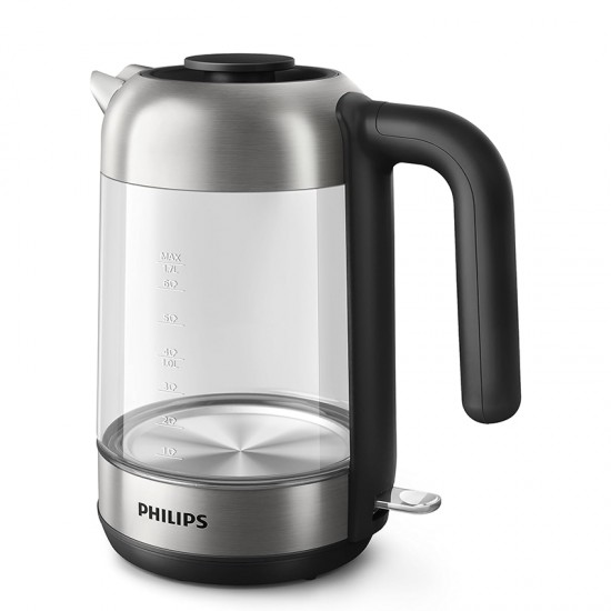 Philips Series 5000 Glass Kettle Stainless Steel, Crystal 2200W 1.7L