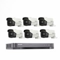 6 8-megap outdoor cameras, 60-meter night vision, with 8-channel recording device (HD)
